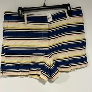NWT LOFT Textured The Riviera Shorts Striped 12